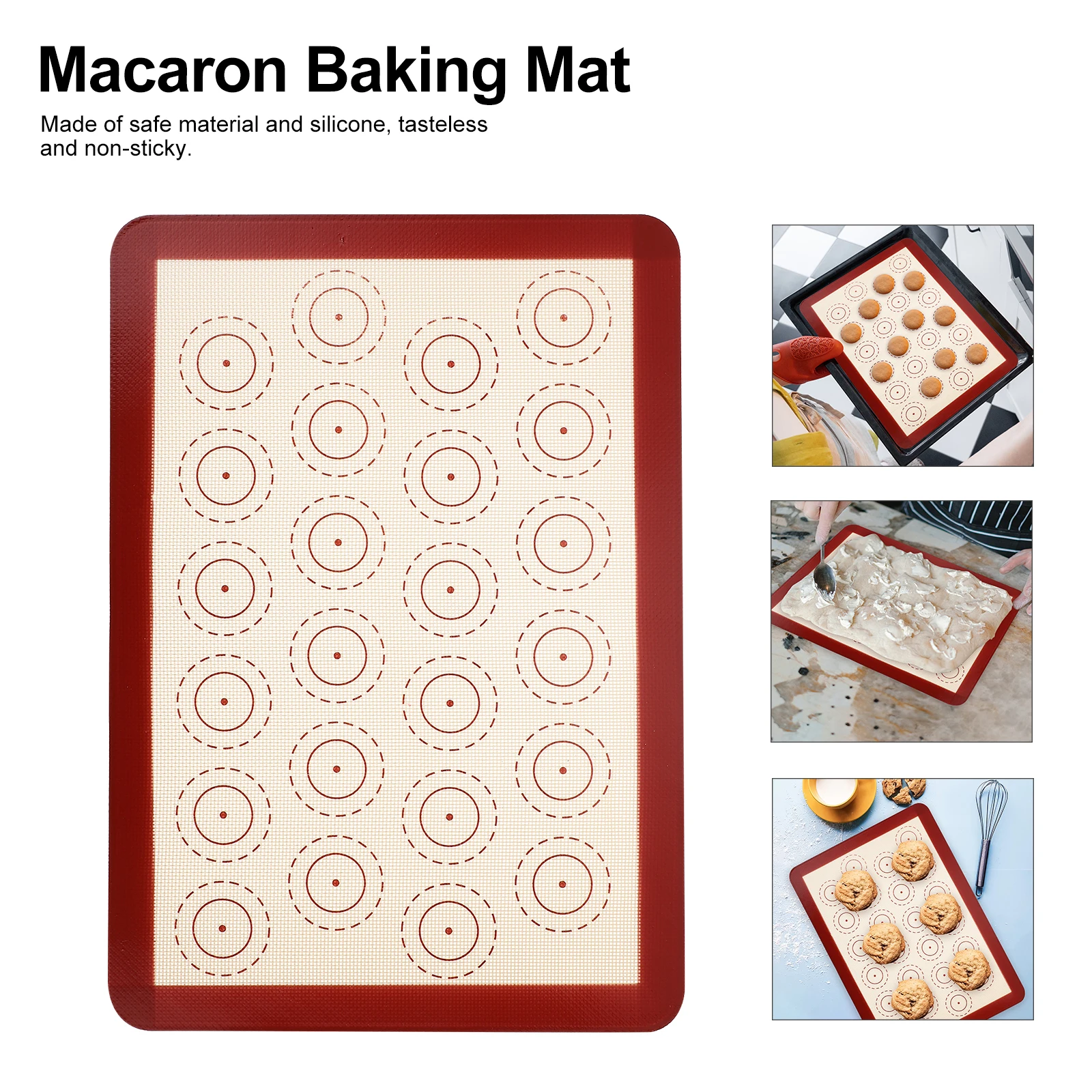 

Silicone Baking Nonstick Reusable Cake Baking Pads Macaron Pad Lightweight Kitchen Pastry Bake Mats Sheet