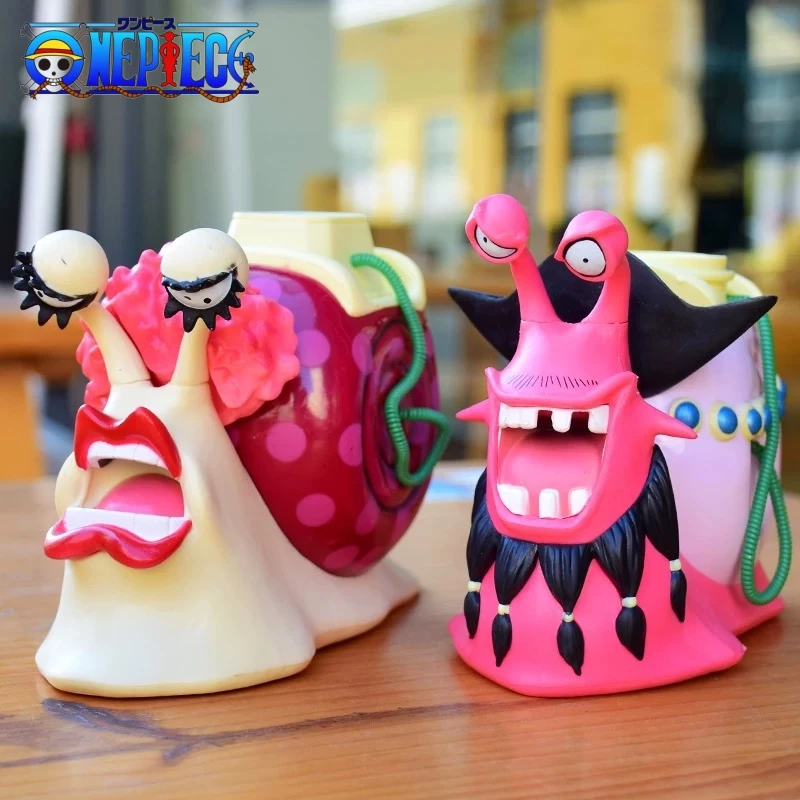 

Anime One Piece Zoro Luffy Ace Sanji Chopper Law Nami Usopp Robin Franky Pvc Den Den Mushi Action Figure Model Toys Collect Gift