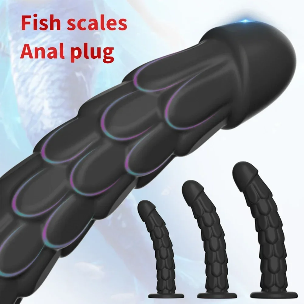 Dragon Scales Texture Dildo Big Penis Anal Butt Plug with Suction Cup Prostate Massager Vaginal Masturbation Goods Anal Sex Toys