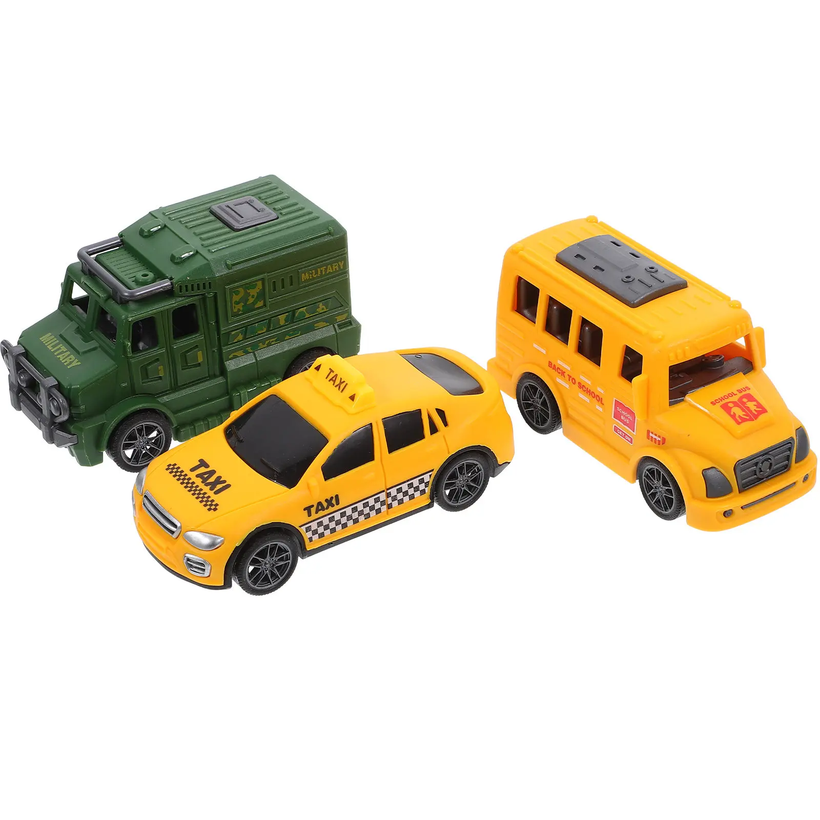 3Pcs Inertial Car Pull Back Small Plastic Cars Kids Mini Pull Back Cars for Brain Development Children Plaything