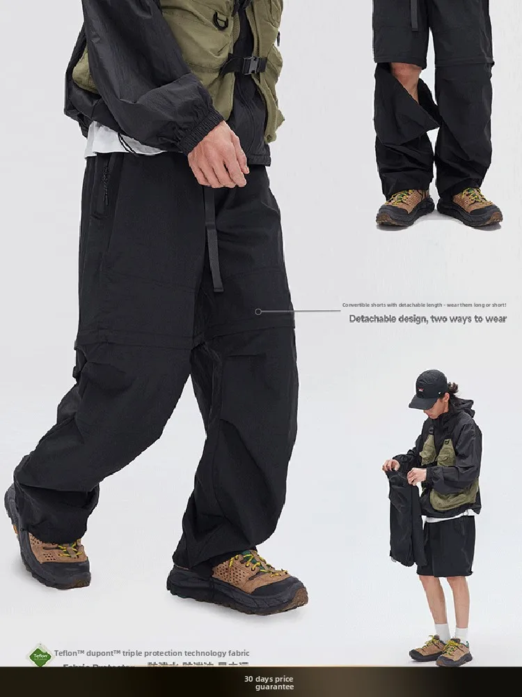 

NTED DuPont Tee-Proof Detachable Men's Spring Summer Paratrooper Workwear Trousers Waterproof Outdoor Sports Casual Pants