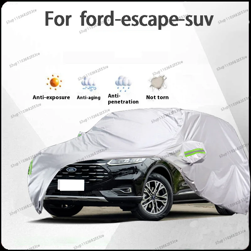 غطاء سيارة Ford Escape Fit - مقاوم للماء، مقاوم للغبار، مظلة (UV)، مقاوم للثلوج |   غطاء فضي كامل مع حماية طوال اليوم