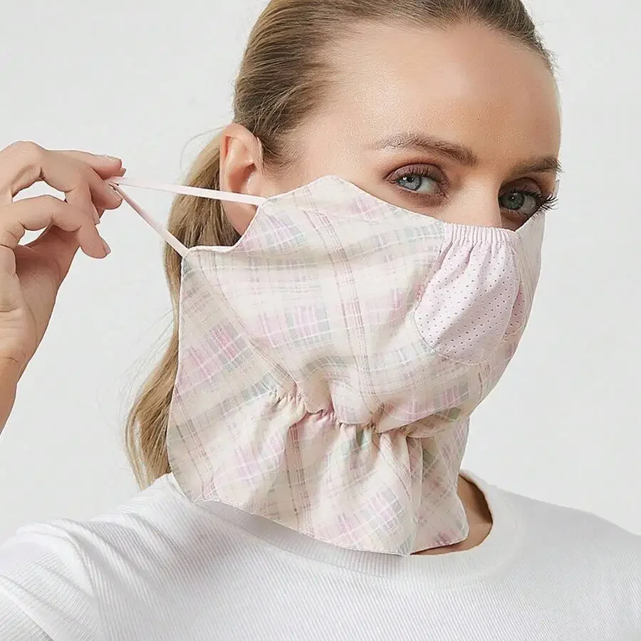 

Plaid Breathable Sunscreen Face Mask For Outdoor Cycling