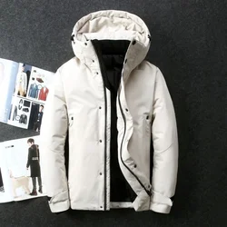 New Winter Men Hooded Casual Puffer Jackets Duck Down Coats Thicker Warm Tooling Parkas Quality Male Outdoor Windproof Jackets 3