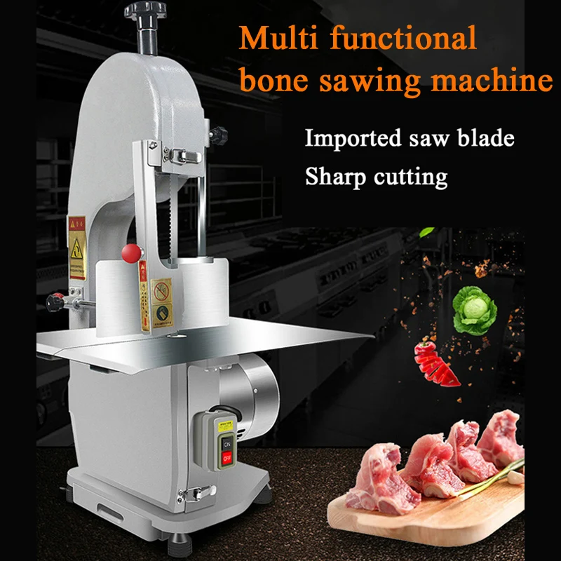 Bone Sawing Machine Electric Ribs Cutter Bone Cutting Saw Commercial Meat Bone Saws Frozen Meat Cutter 200-300kg/h 650W