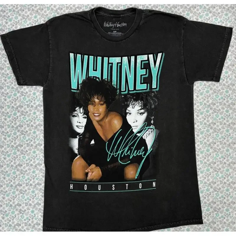Whitney Houston Washed Tshirt Black Wash