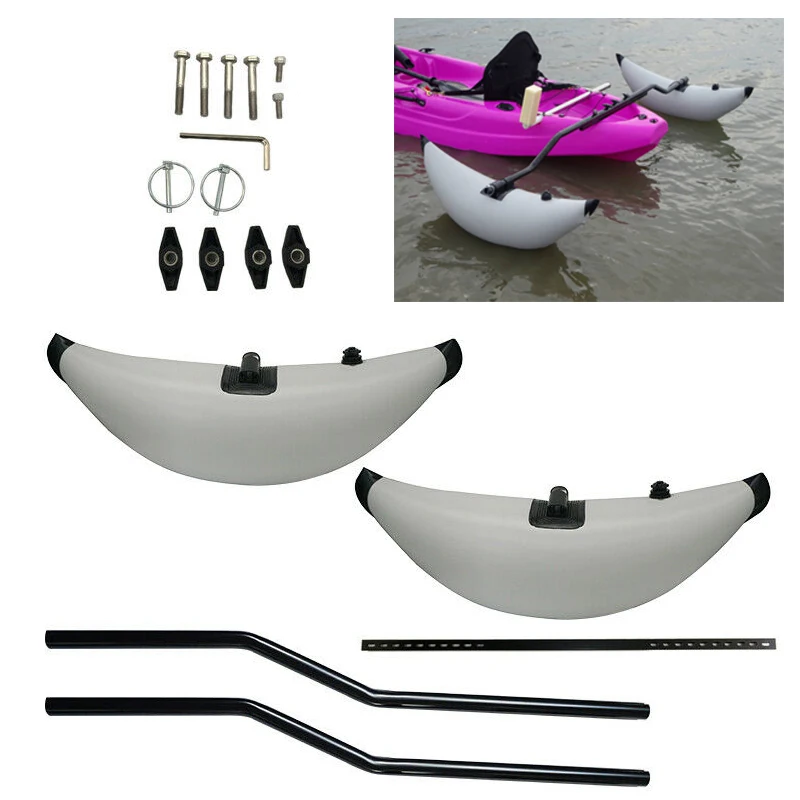 

102cm Float Kayak PVC Inflatable Outrigger Float with Sidekick Arms Rod Kayak Boat Fishing Standing Float Stabilizer System Kit