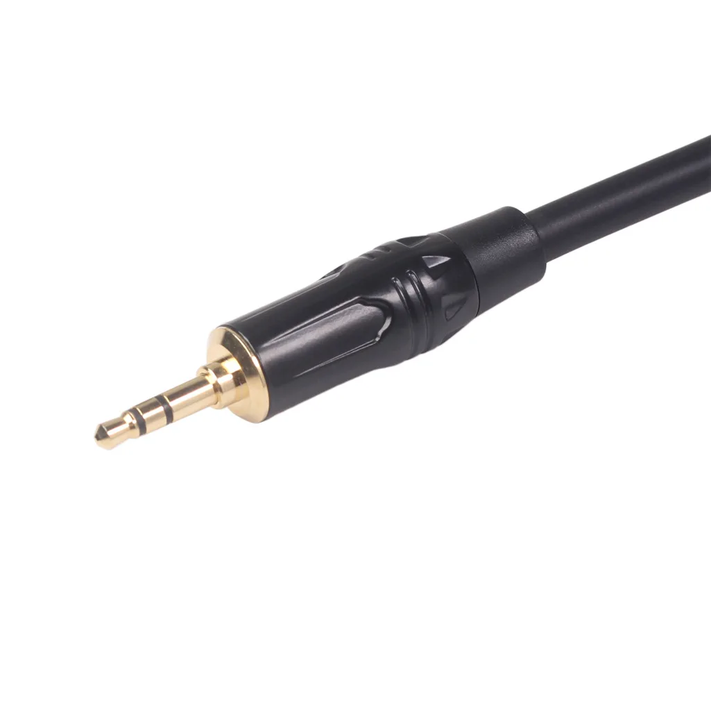 Bold HIFI level double-layer shielded gold-plated head, 3.5cm to double RCA female audio cable, 0.3m