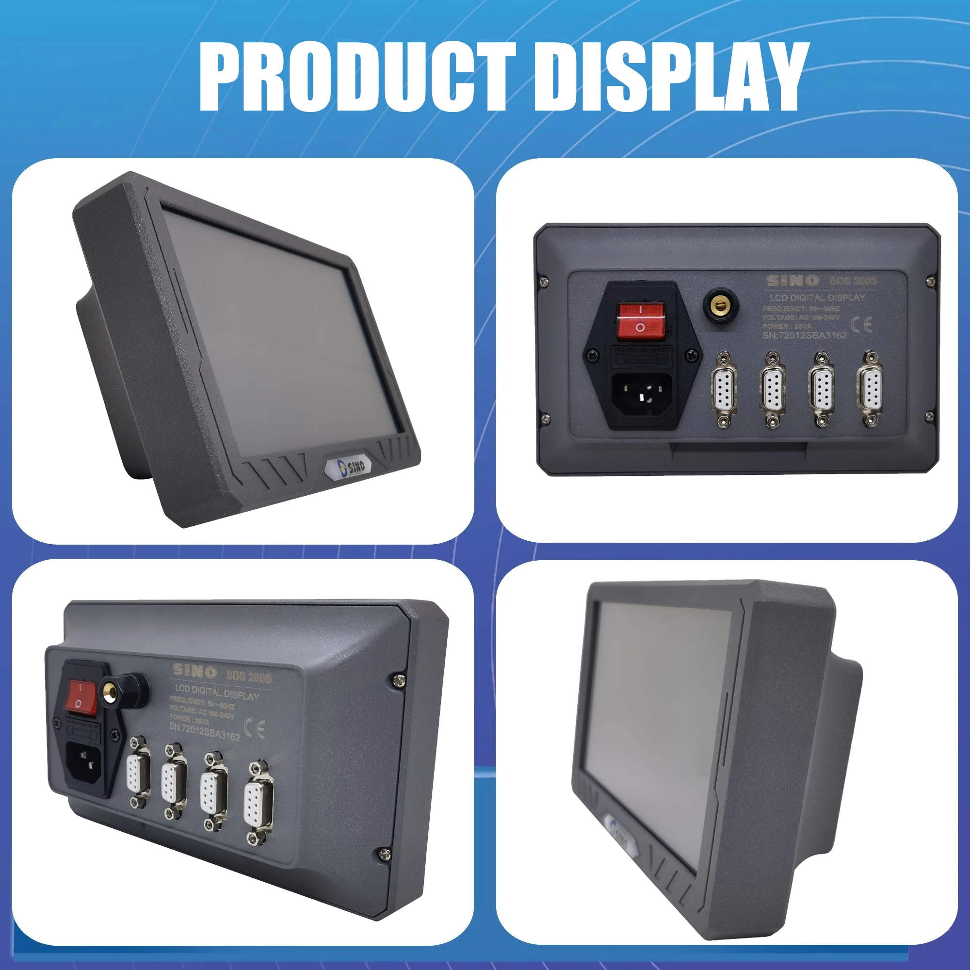 Imagem -03 - Sino Tablete de Leitura Digital para Tornos com Eixos Lcd Kit e Codificadores de Escala Linear para 32 Peças