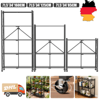 5/4/3Tier Foldable Heavy Duty Steel Wire Shelving Unit Storage Rack Kitchen Garage Office Organization Freestanding Metal Shelf
