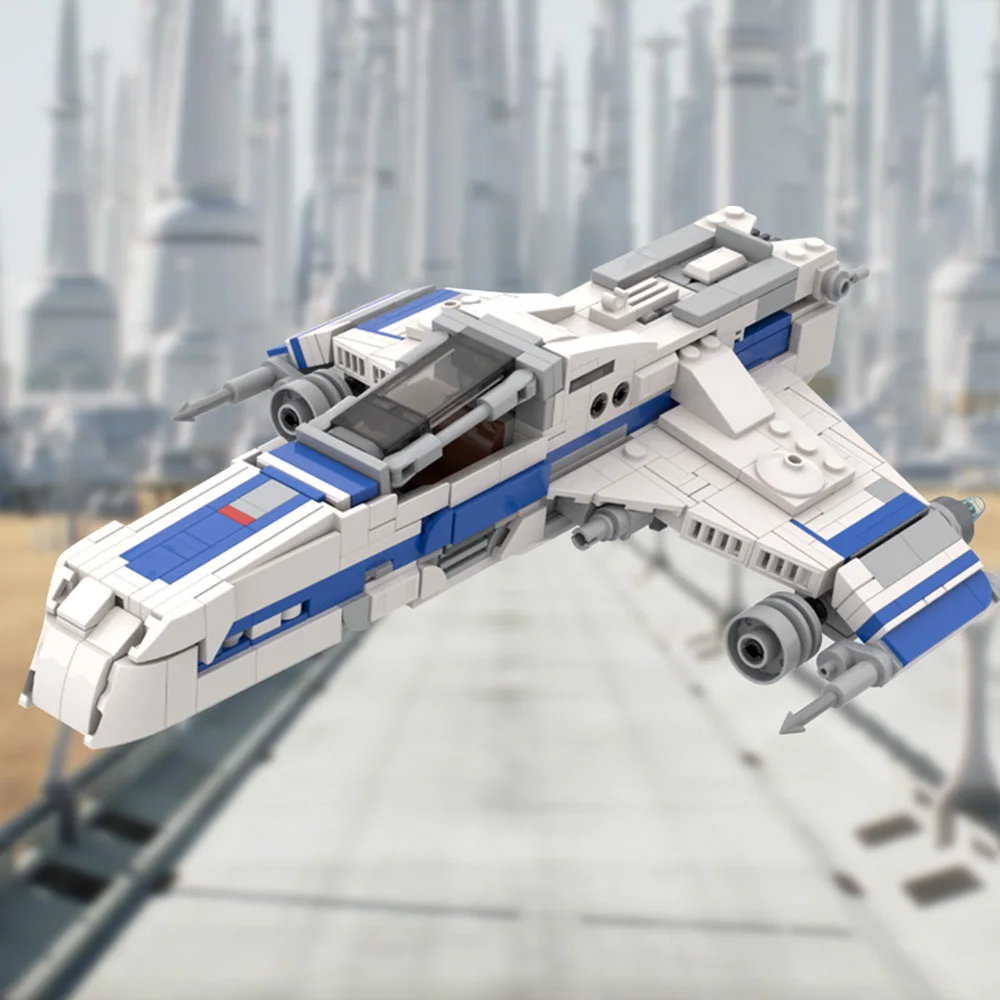 Gobricks MOC Space Series E WING Fighters Building Blocks ชุดภาพยนตร์เครื่องบินทหารอิฐ DIY ประกอบของเล่นเด็กของขวัญ