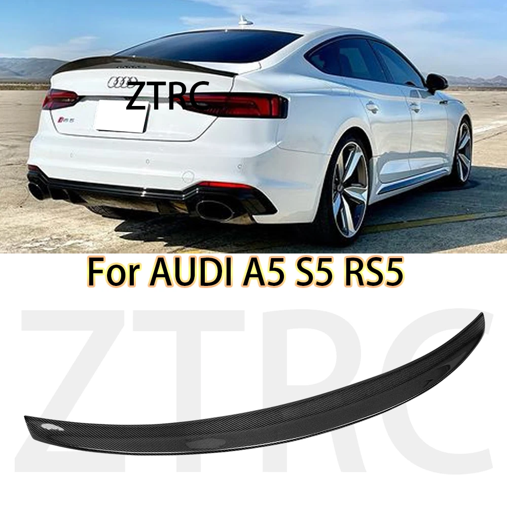 

Car Spoiler For Audi A5 S5 RS5 B9 B9.5 B10 2Door 4Door Sportback/Coupe/Convertible HK Style Real carbon fiber material 2017-2023