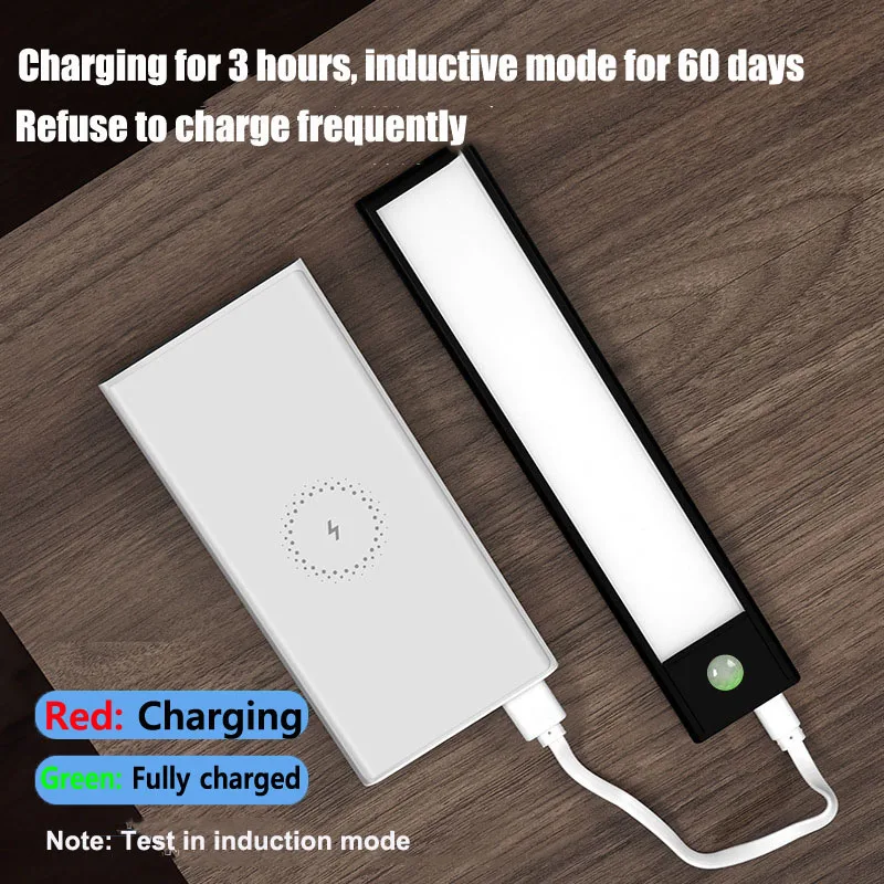 Night Light Motion Sensor Led USB Rechargeable Motion Detector Cabinet Lights 3 Colors In One Lamp Bedroom Kitchen Decor
