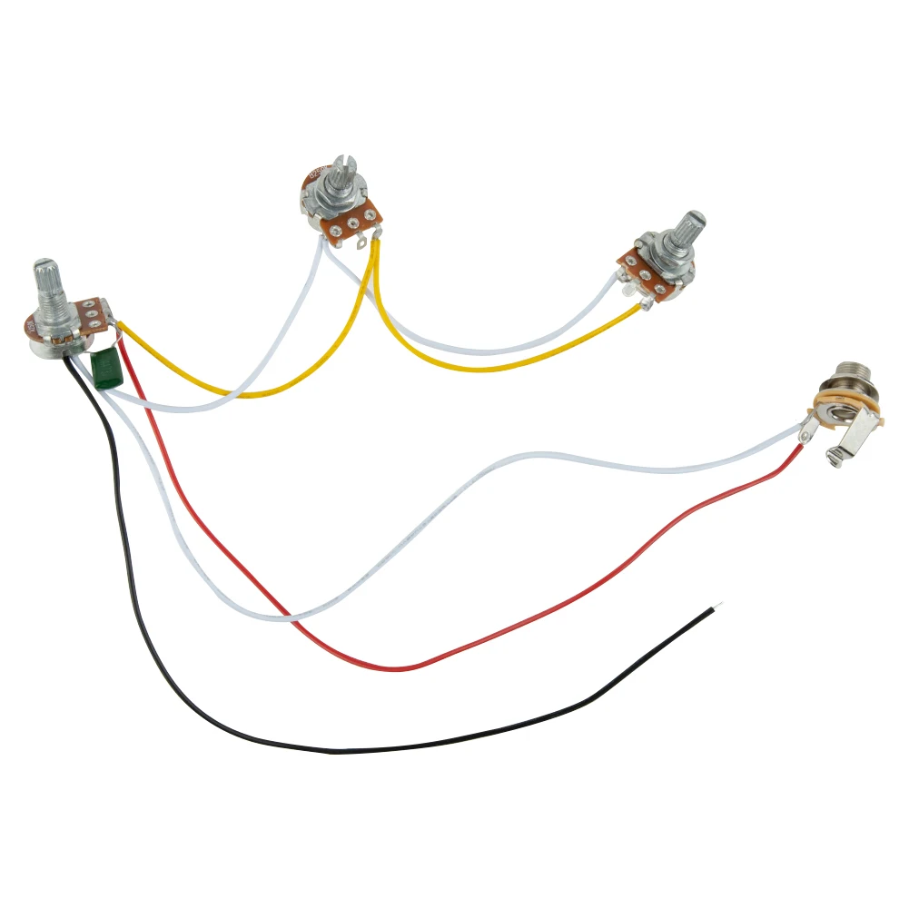 Guitar Parts Wiring Harness Prewired Set 2 Volume 250K Pots Bass Guitar Easy Installation High Quality Guitar Parts
