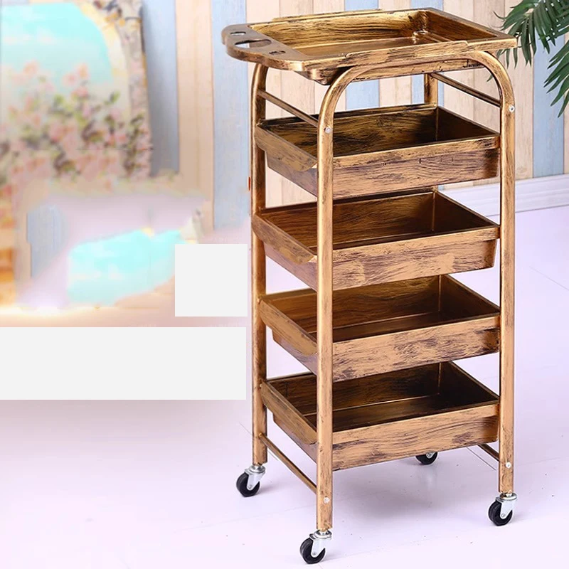 Salon Trolley Auxiliary Wheels Tool Cart Trolley Cart Carts With Wheels Barber Equipment Beauty Trolley Organizer With Wheels