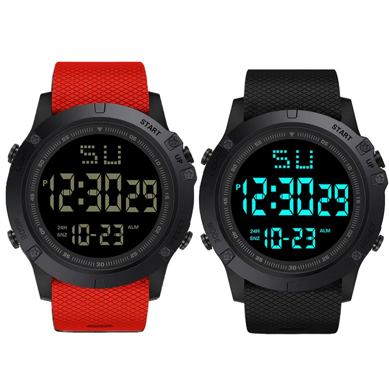 

Мужские спортивные часы, набор, многофункциональные военные цифровые часы, будильник, светящиеся электронные часы, часы для детей, студентов и мальчиков