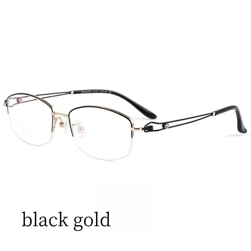 

51mm Women Pure Titanium Eyeglasses Glasses Designed Elegant Spectacle High Grade Prescription Eyeglasses BV6003