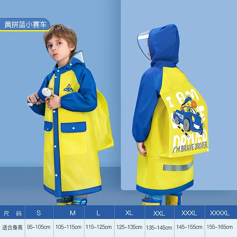 Imagem -06 - Impermeável Impermeável para Crianças Cabolsa de Chuva Infantil Rainsuit à Prova de Vento Estilo Animal de Desenho Animado Poncho de Estudante