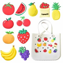 Summer Fruit Series Apple Strawberry Charms Accessries for Bogg Bag  for Simply Southern Bag Original All Models Silicone Insert