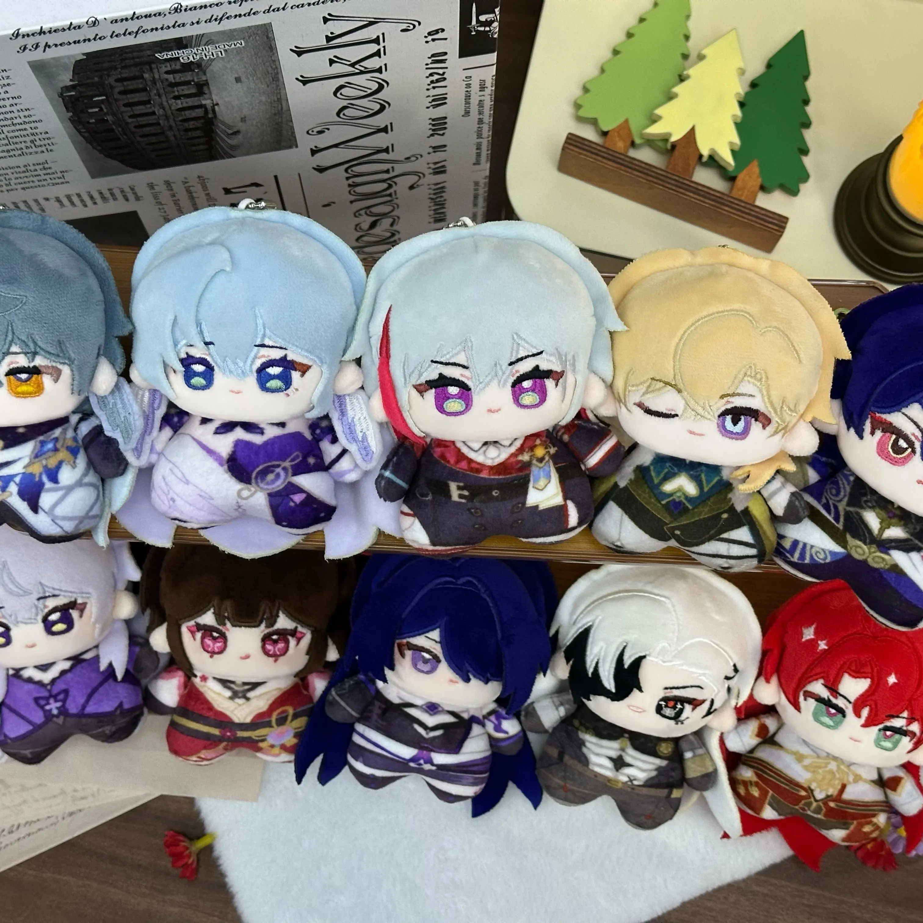 Peluche de Algodón de 10cm de Aventurine de Honkai Star Rail para Cosplay, Colgante de Bolsa, Peluche de Nunu con Estampado