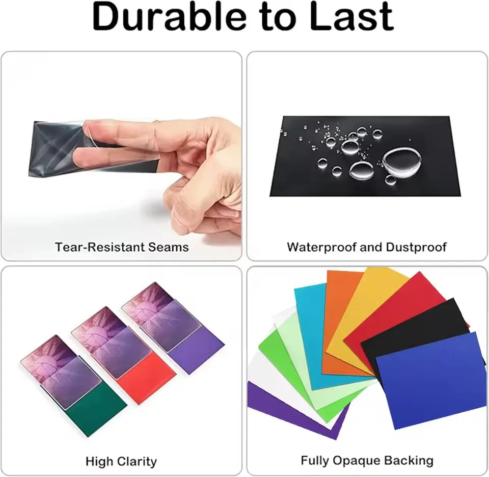 50PCS Matte Ultimate Outer Colorful Standard Size Card Sleeves Trading Cards Protector Shield Magical Card Cover PKM 66x91MM image 3