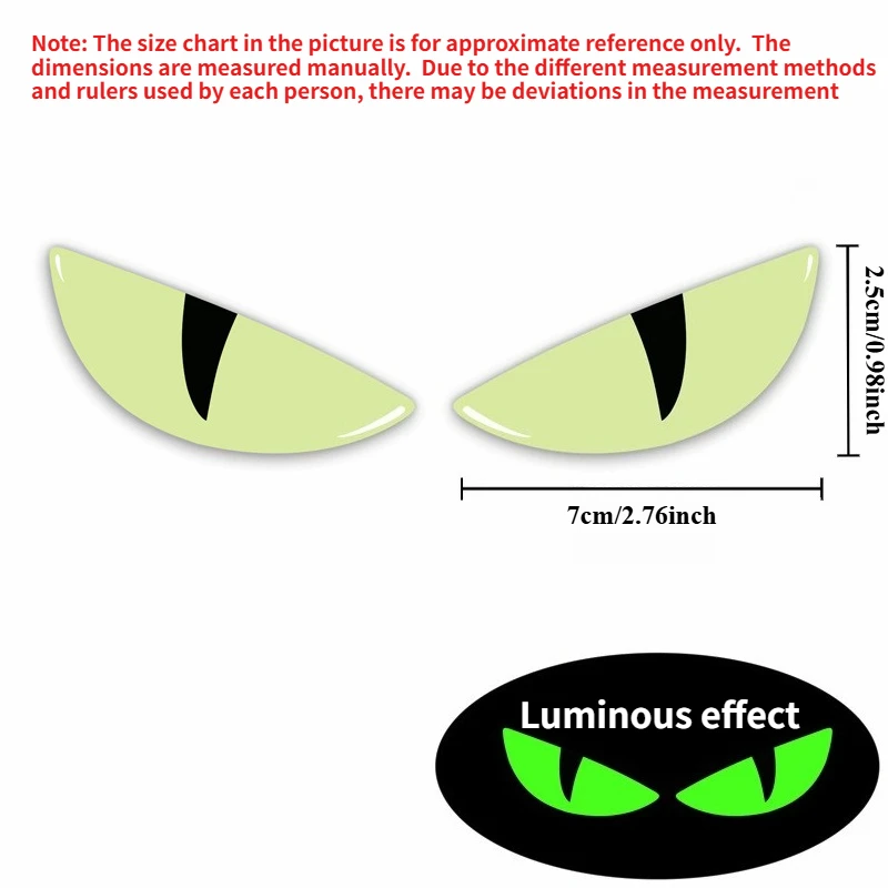 ملصقات مضيئة ثلاثية الأبعاد على شكل عين الشيطان، ملصق خوذات الدراجات النارية، ديكور ضوء الليل، ملصقات عاكسة للسيارة، ملصقات لـ KTM، Honda