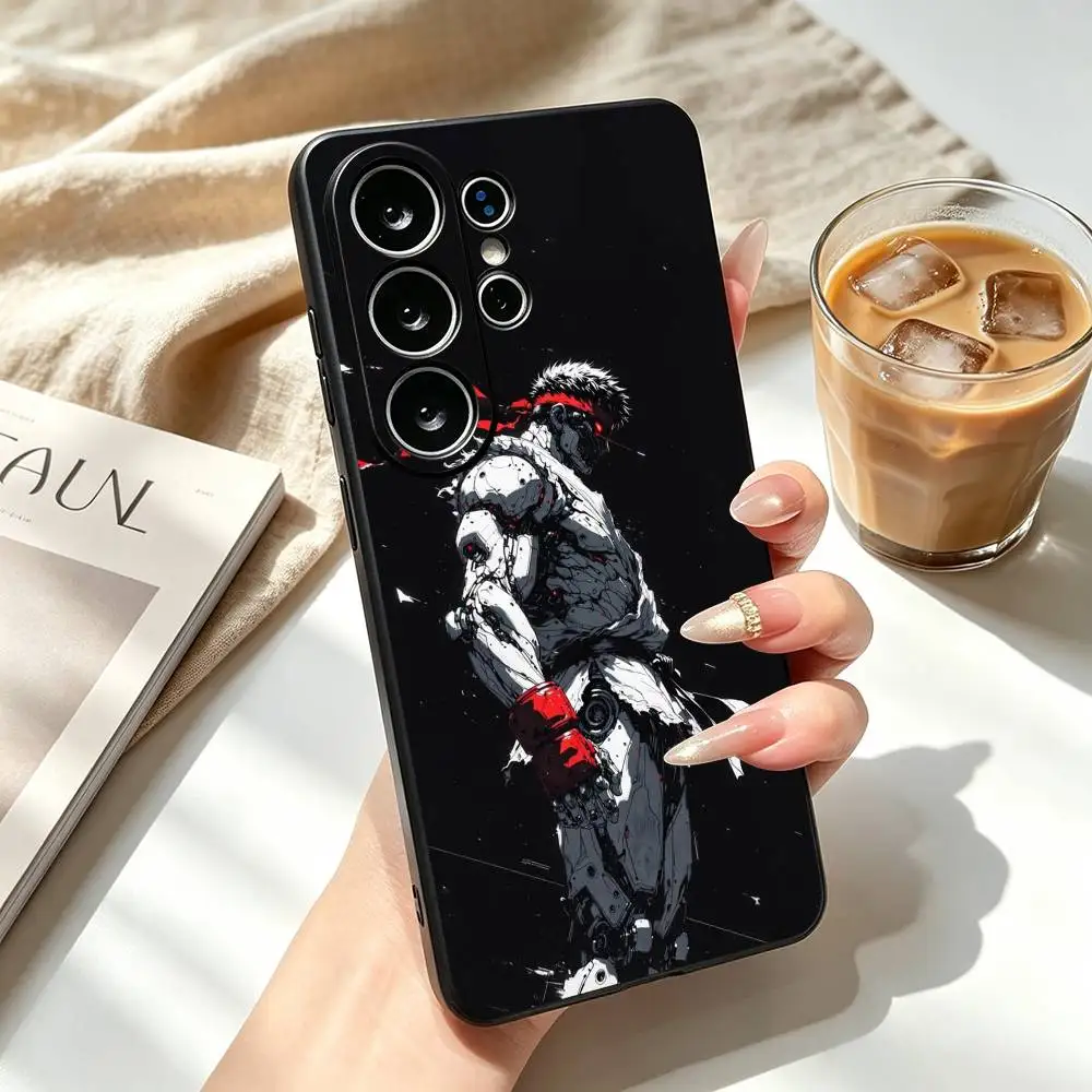 Streets F-Fighter Ryu Game Phone Case Black Silicone Soft For Samsung S26,S25,S24,S23,S22,S21,S30,Ultra,Plus,Fe,Lite