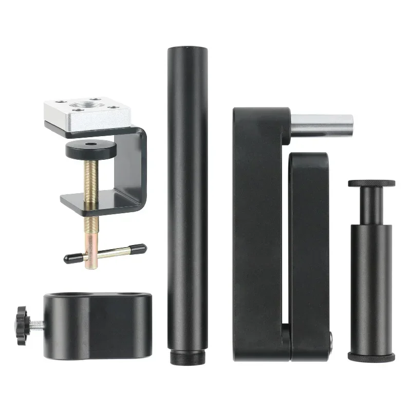 Eakins 3.5X-180X Microscopio stereo trinoculare simul-focale Supporto con morsetto per braccio articolato pieghevole per saldatura PCB industriale