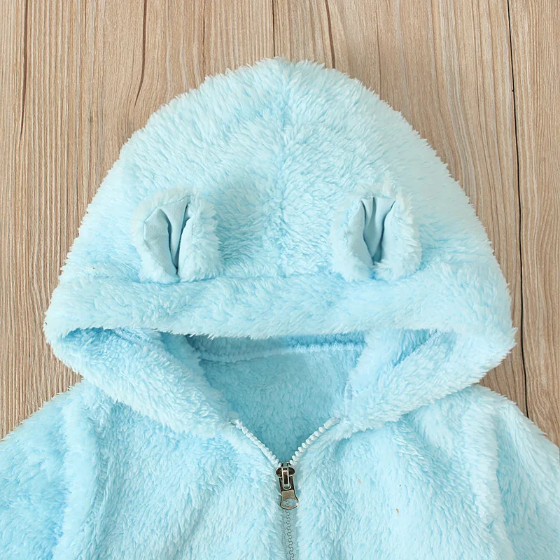 Newborn Baby Boy Romper Winter Thicken Infant Footies Jumpsuit Ear Hooded Colorful Toddler Girl Playsuit Children Clothing A668