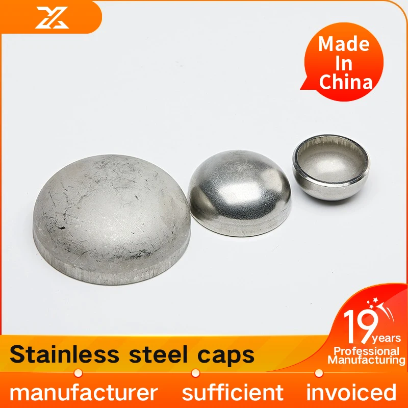 304 stainless steel elliptical head stamping welding head thick elliptical head pipe cap head Φ 32-300