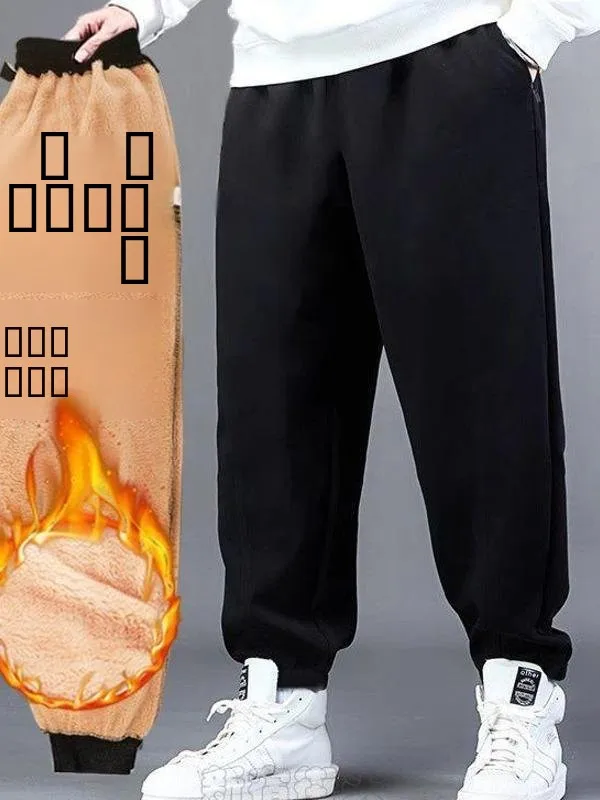 

Мужские повседневные брюки Thiened Fce, зимние теплые свободные хлопковые брюки, длинные брюки Harlan Sle, молодежные модные брюки больших размеров