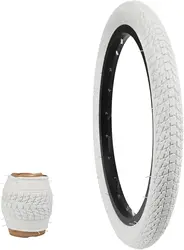 ZUKKA 16x1.75 White Child Bike Tire Heavy Duty Wear-Resistant for Kid Bicycles Casual Cycling Use