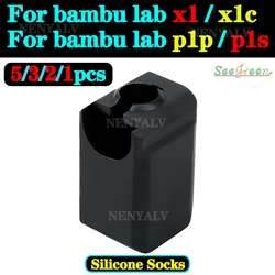 Silicone Socks For Bambu Lab X1 X1C Hotend Extruder High-temperature Wear-resistant Black Silicone Cover For bambu lab p1s p1p
