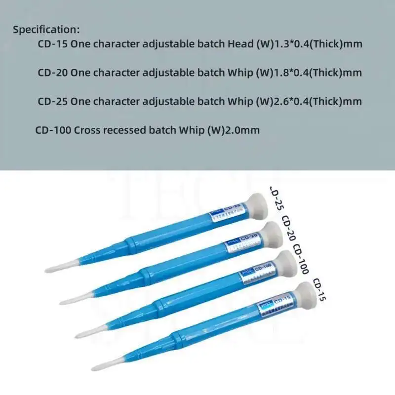 Ceramic Screwdriver Kit CD-20 CD-25 Antistatic Non-magnetic Slotted Screw Driver Flat Point Slotted Screwdriver Power Tool