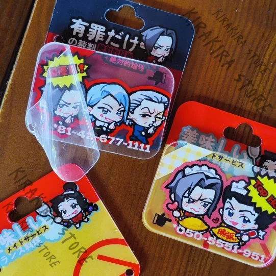 

Ace Attorney Imitation Vacuum-formed Acrylic Pendants Phoenix Wright Miles Edgeworth Fangoods Mascot creativity Ornaments