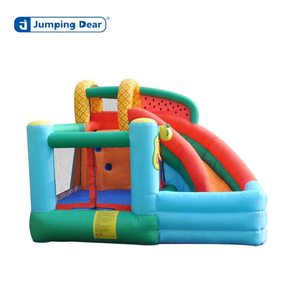 Cheap Price Inflatable Bounce House Tarps Fruit Bouncy Castle Party Jump Dry Slide Soft Amusement Park