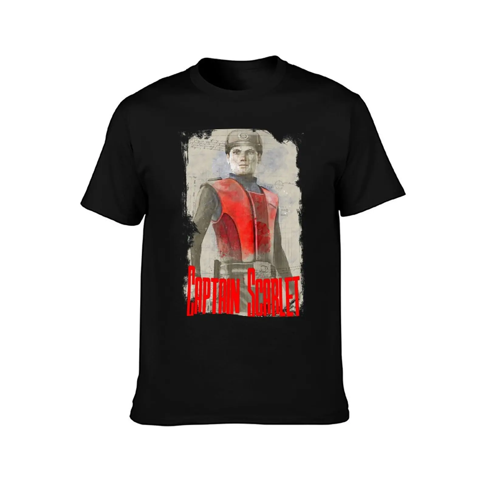 Captain Scarlet The Mighty Hero T-Shirt men t shirt cotton 100% T-Shirt