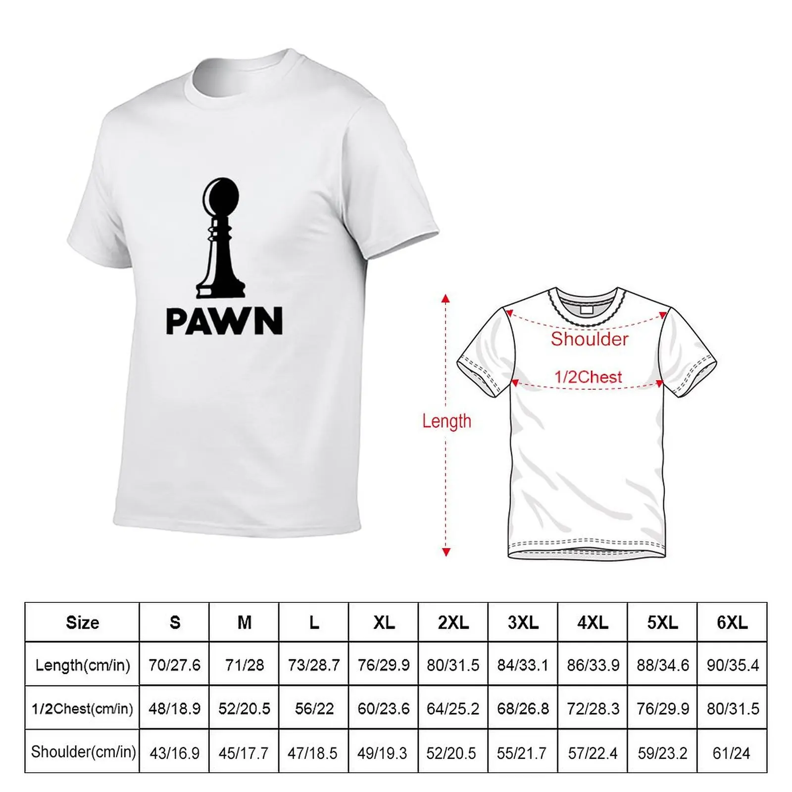 Chess Piece Pawn V3 T-Shirt Soft Basic Cotton Short Sleeve Tee
