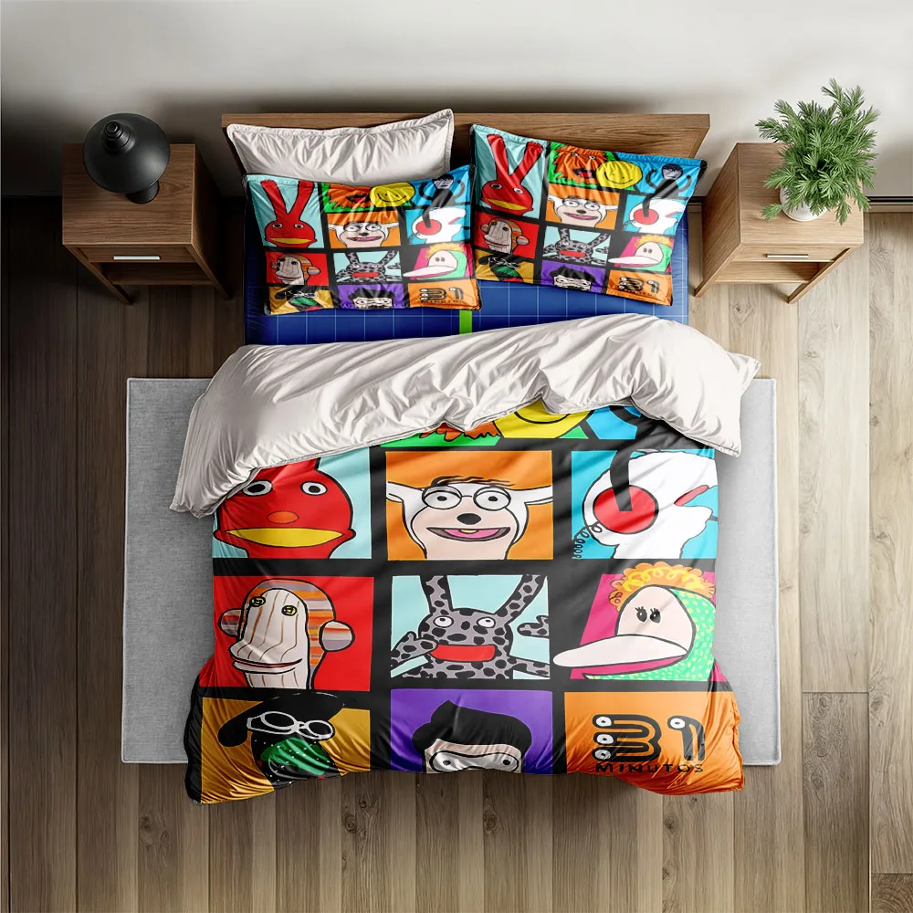 31 Minutos La Película Conjunto de capa de edredão sem lençol King Queen Double Full Twin Conjunto de roupa de cama de tamanho único