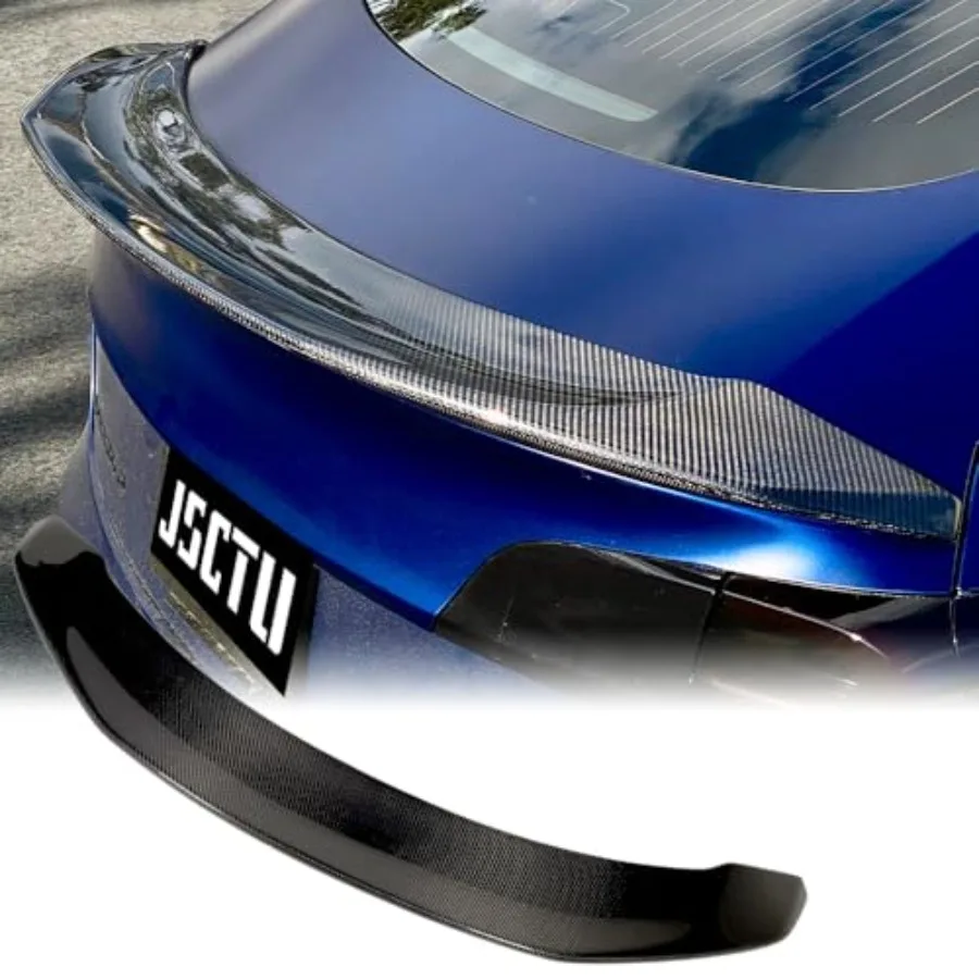 

Спойлер-антикрыло на крышку багажника для Tesla Model 3 2017-2023, карбон, черный, тюнинг-стиль Performance