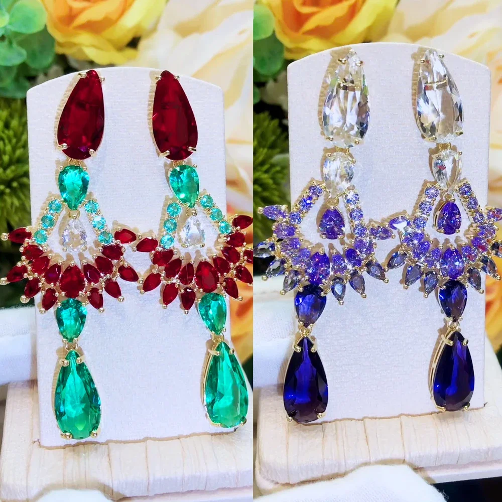 

Kellybola Trendy Yellow CZ Pendant Earrings For Japanese Korean Gothic Women Girl Daily Party Jewelry High Quality Accessories