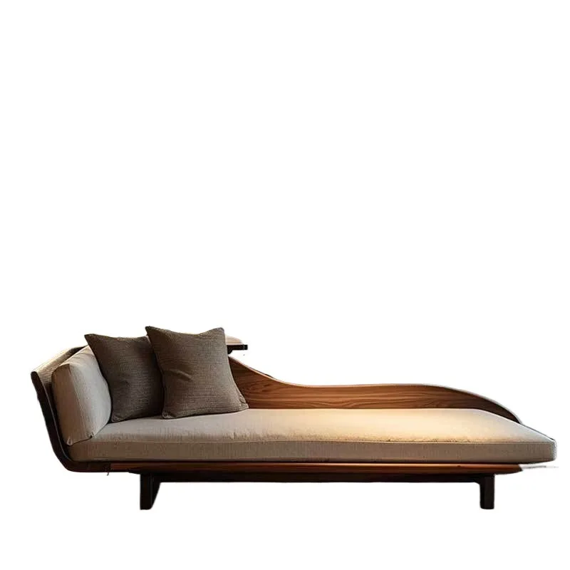 

black walnut ash wood solid wood chaise longue lounge chair office