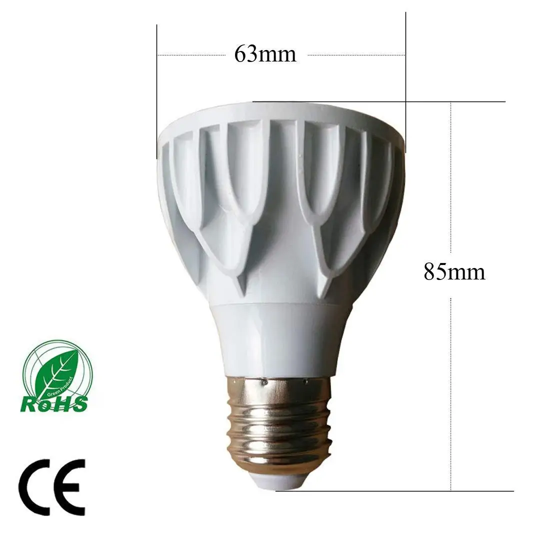 Imagem -03 - Lâmpada Led Regulável de Alumínio Holofote Cob ce Rohs Rohs E27 12w 3000k 4000k 6000k 110v 220v Pcs