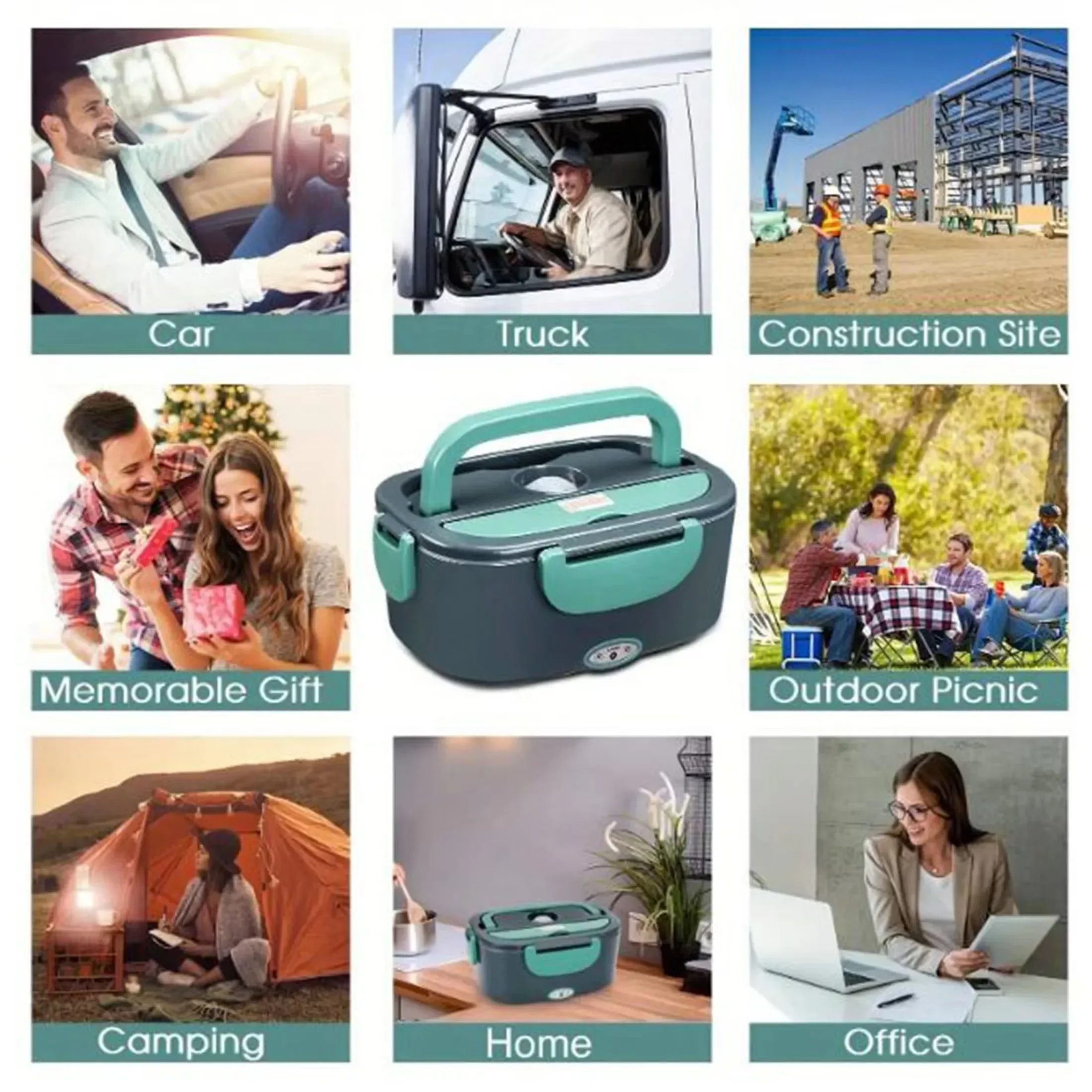 صندوق غداء كهربائي محمول للاستخدام المنزلي في السيارة #3