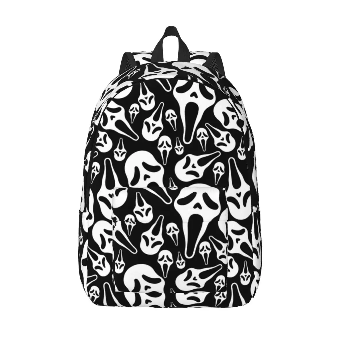 G-Ghostface-repeat Printed Lightweight Casual Schoolbag For School, Outdoor, Shopping, Office 15.7in 17.7in