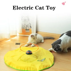 Electric Cat Toy Four-speed Cat Turntable Interactive Toys Automatic Cat Teaser Cat Teasing Kitten Training Pet Supplies Self-Hi