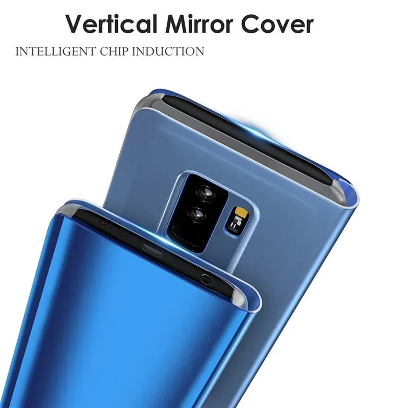 Étui de luxe à rabat avec miroir intelligent pour Honor 90 Lite 5G, coque arrière de protection anti-chute