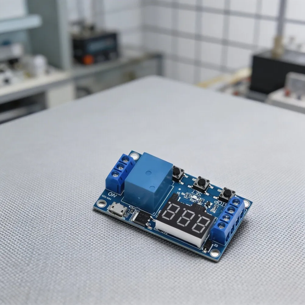 Time Relay Module 4 Pack DC 6V-30V Input with Cycle Delay Timer Switch Function and Parameter Save on Power Off