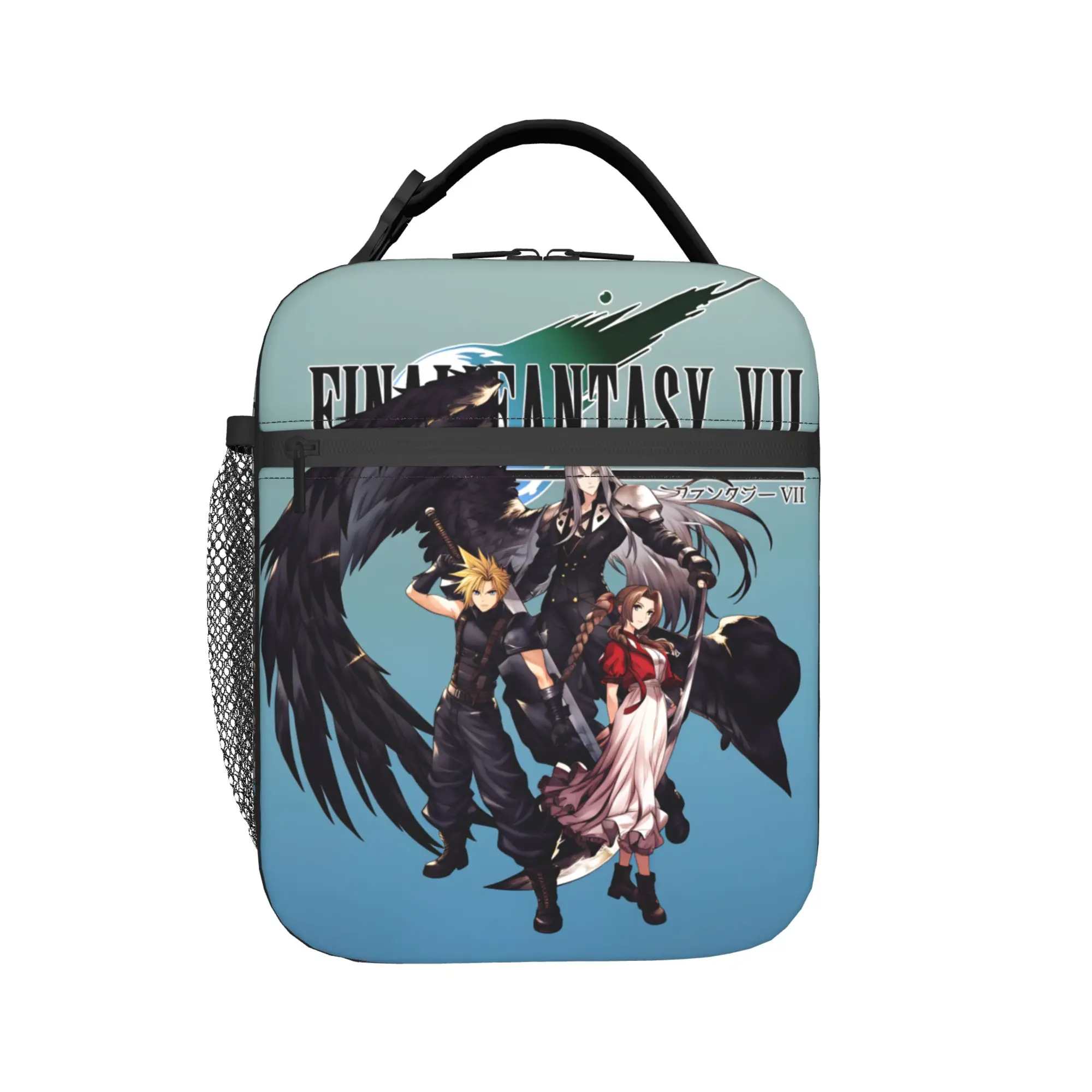 Lunch Bag Tifa Lockhart-Final Fantasy 7 Ff7Remake Ffvii Final School Lunch Box For Child  Retro Portable Print Cooler Bag