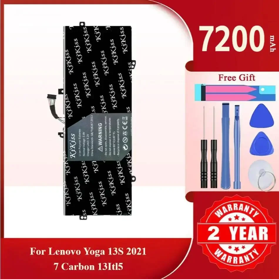 Li-ion Polymer Laptop Battery For Lenovo YOGA 13S 2021 7 Carbon 13ITL5,L19M4PF7 L19D4PF5,7200mAh
